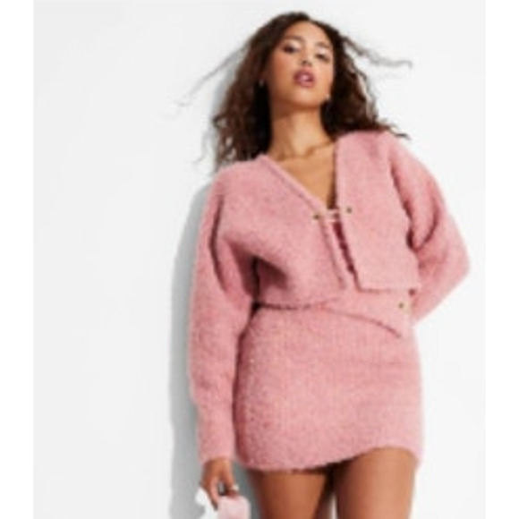 Wild Fable Pink Fuzzy Knit Open Front Cardigan Sweater Womens Size XXL Cozy Soft - Picture 5 of 5